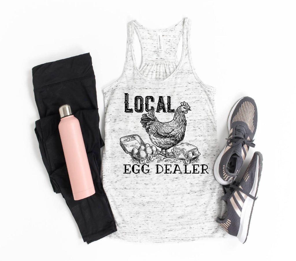 Local Egg Dealer Chicken Tank Top, Funny Chicken Mom Design