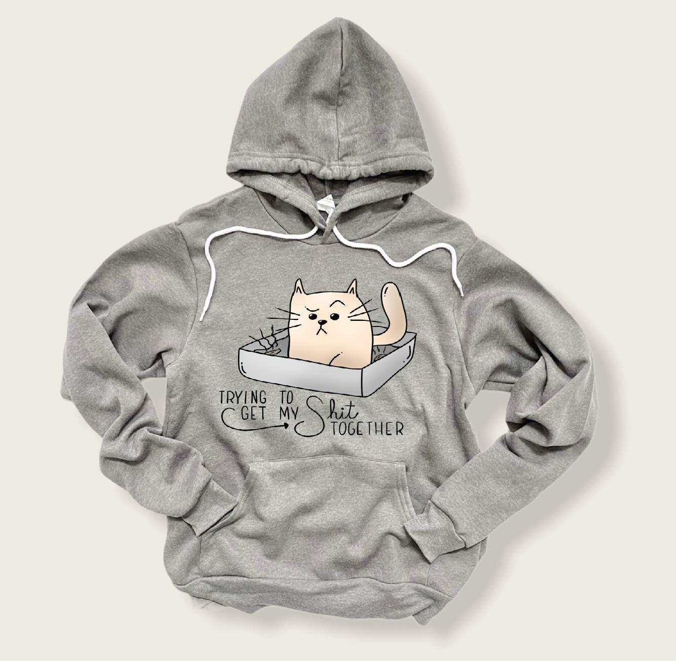 Funny Cat Hoodie, Trying To Get My Shit Together, Cat Lover Gift