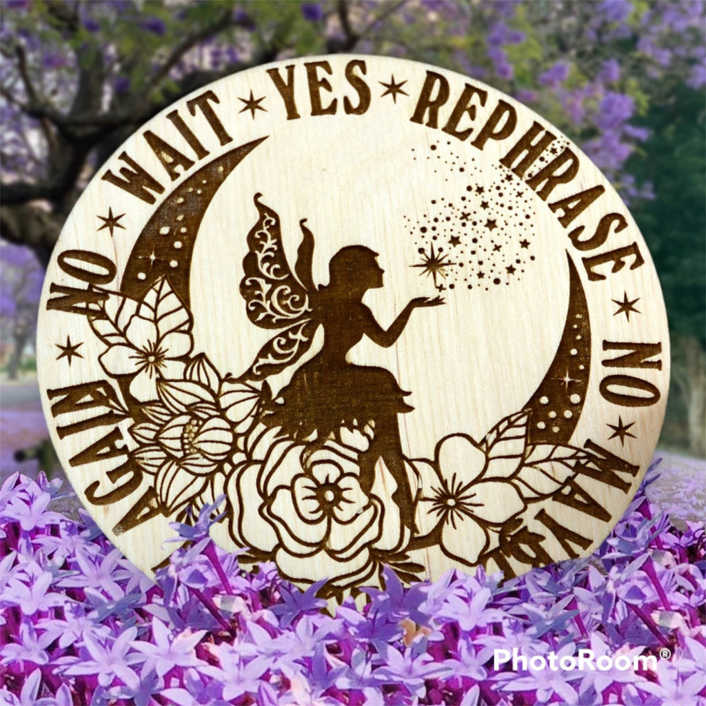 Fairy Pendulum Board: Engraved Wood Divination, Witch Decor
