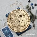 Fox Pendulum Board: Engraved Wood Divination Tool