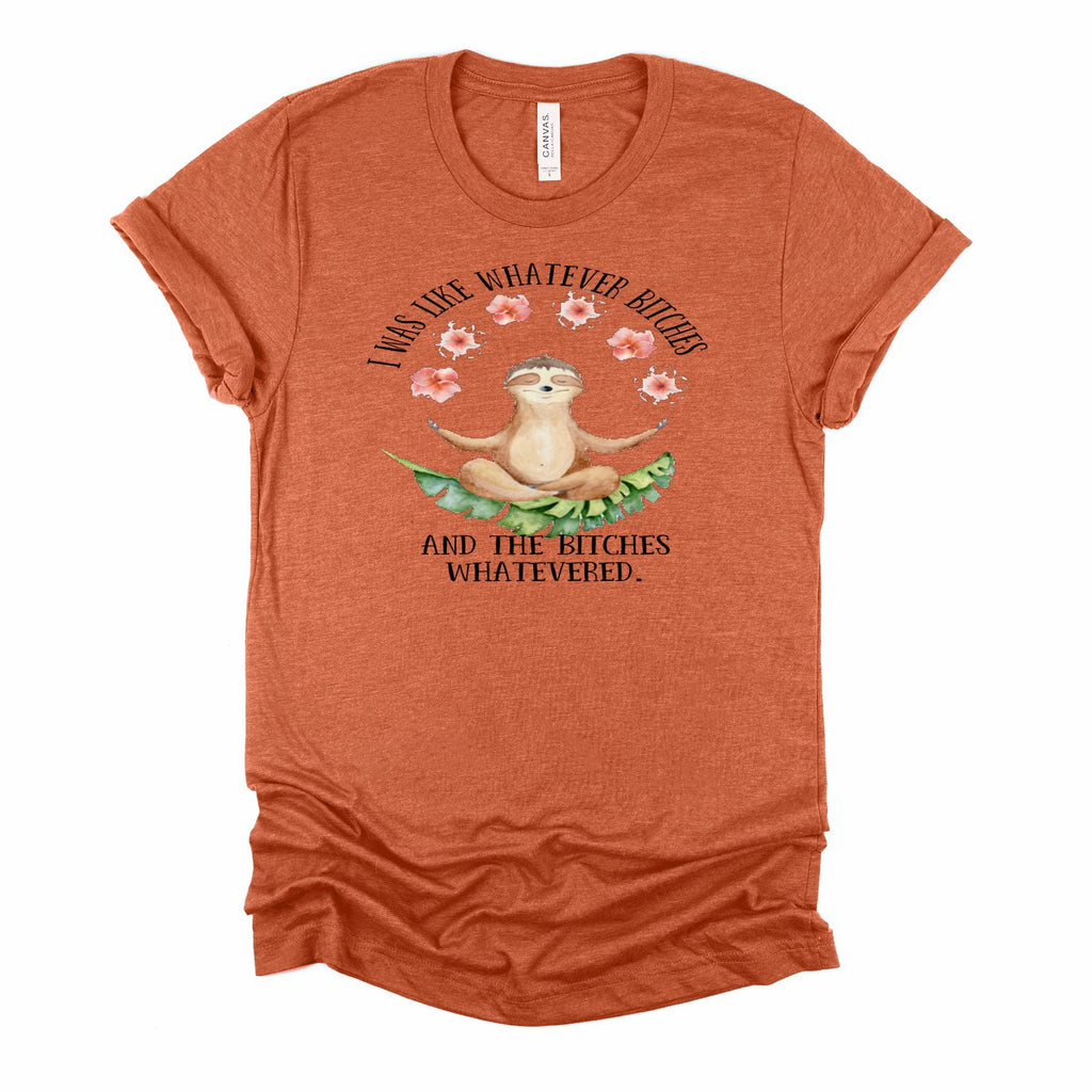 Funny Yoga Sloth T-Shirt: Sarcastic Graphic Tee