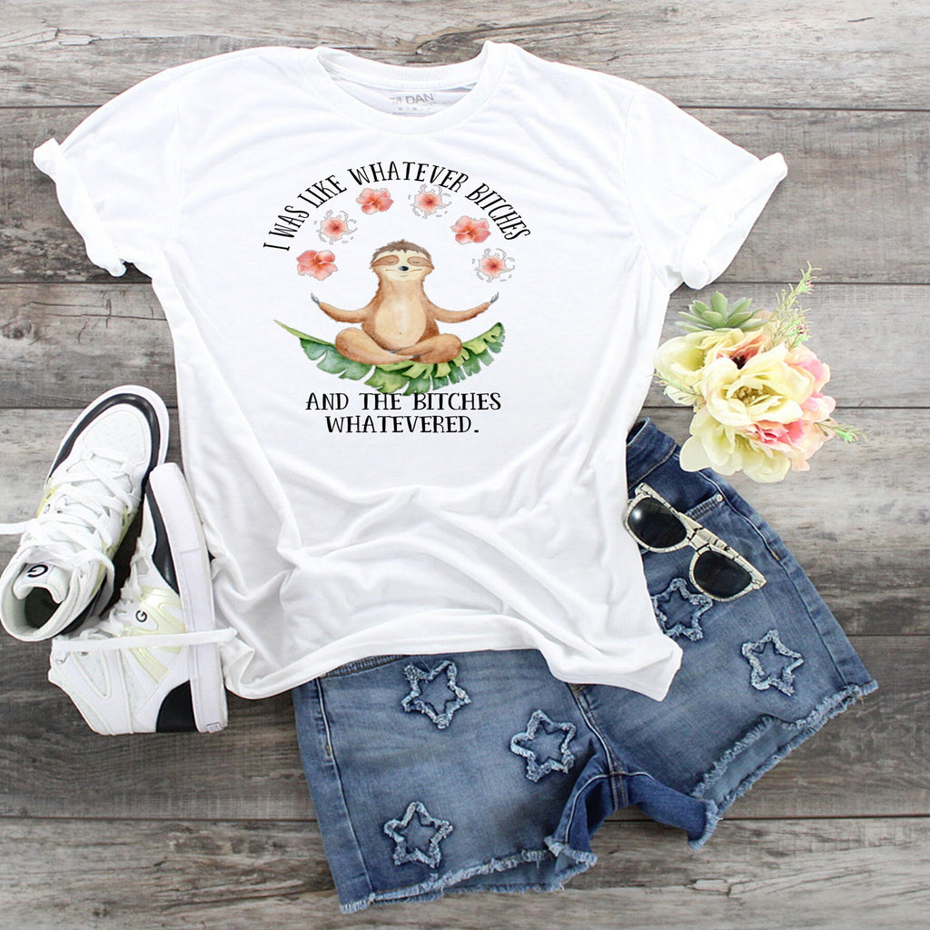 Funny Yoga Sloth T-Shirt: Sarcastic Graphic Tee
