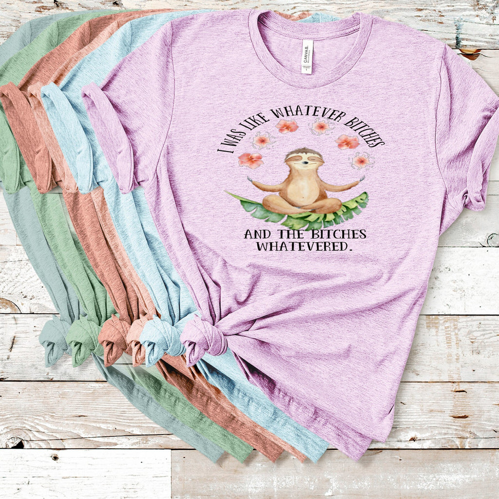 Funny Yoga Sloth T-Shirt: Sarcastic Graphic Tee