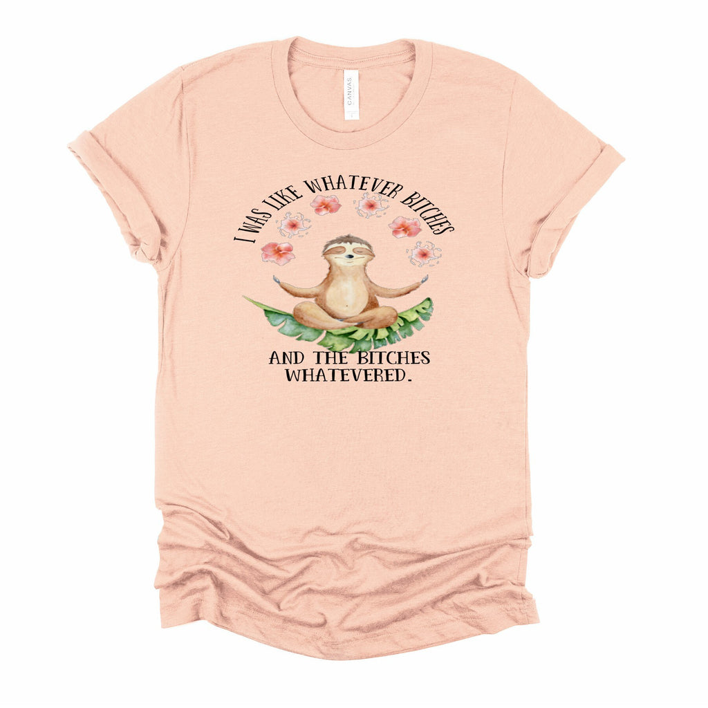 Funny Yoga Sloth T-Shirt: Sarcastic Graphic Tee