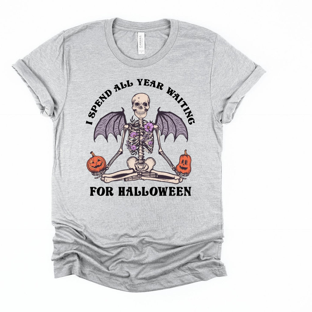 Skeleton Wings Halloween T-Shirt: Spooky Season Apparel