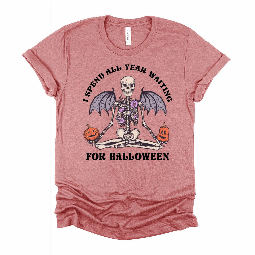 Skeleton Wings Halloween T-Shirt: Spooky Season Apparel