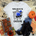 Skeleton Floral T-Shirt: Gothic Macabre Tee, People Give Me The Creeps