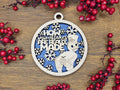 Ornament, Naughty Christmas, Holiday Decorations 4 Inch Laser Cut and Engraved Wooden, Let's Get Elfed Up. Let's Get Lit, Adult Christmas,