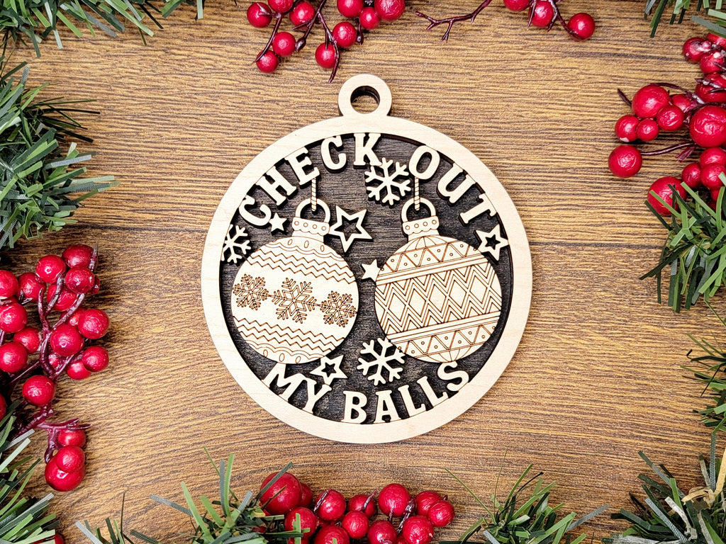 Ornament, Naughty Christmas, Holiday Decorations, 4 Inch,, Jingle My Bells, Pole Dancer, Well Hung, Adult Christmas, I Put Out for Santa