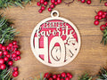 Ornament, Naughty Christmas, Holiday Decorations, 4 Inch Laser Cut and Engraved Wooden, Pole Dancer, Well Hung, Adult Christmas, Dirty Xmas