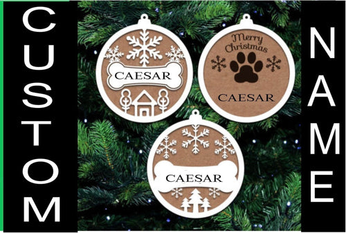 Custom Dog Name Ornament: Handmade Pet Christmas Tree Decoration