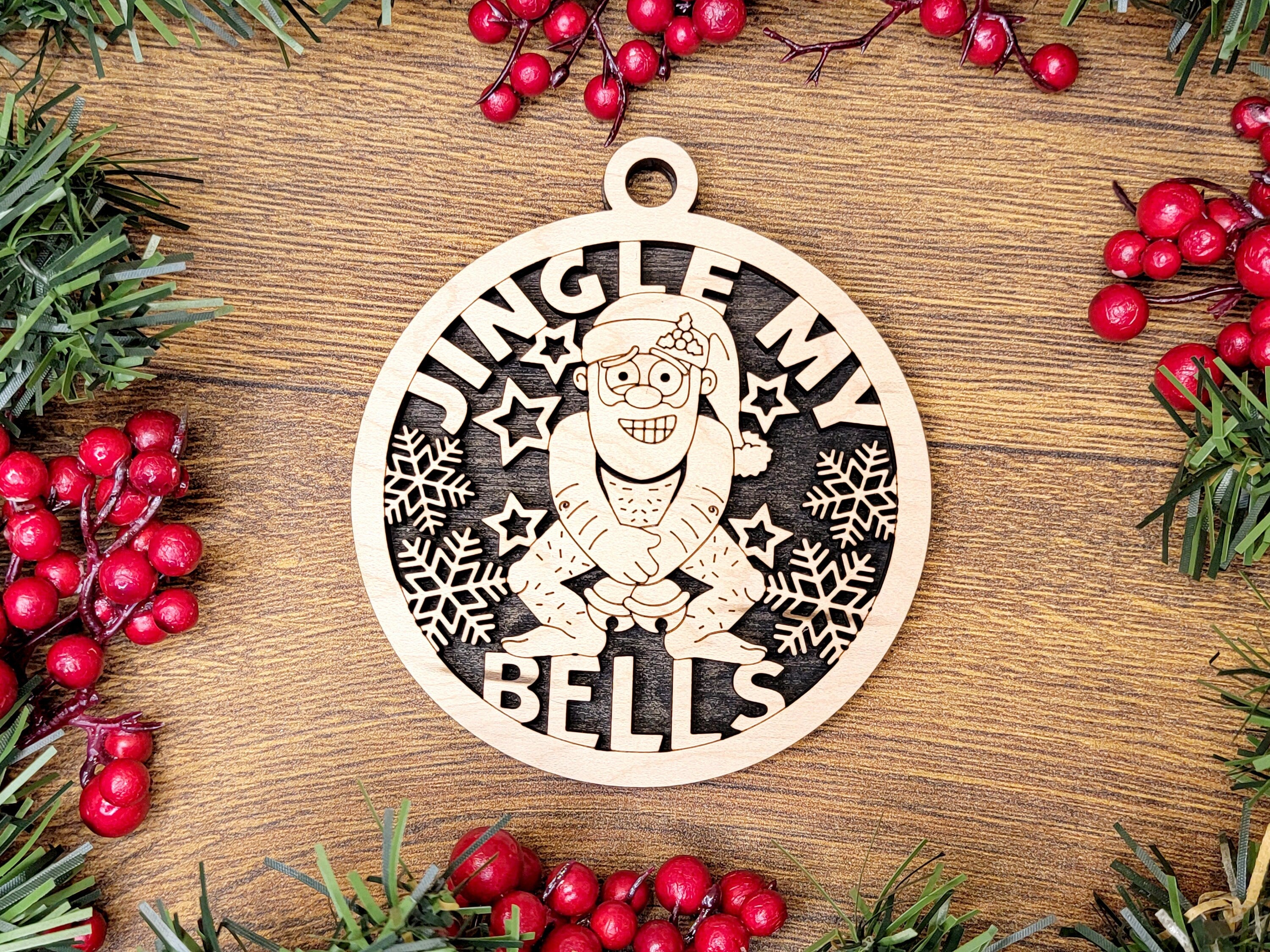 Ornament, Naughty Christmas, Holiday Decorations, 4 Inch,, Jingle My Bells, Pole Dancer, Well Hung, Adult Christmas, I Put Out for Santa