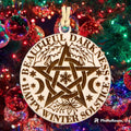 Handmade Wooden Yule Ornament: Pentacle Winter Solstice Pagan Decor
