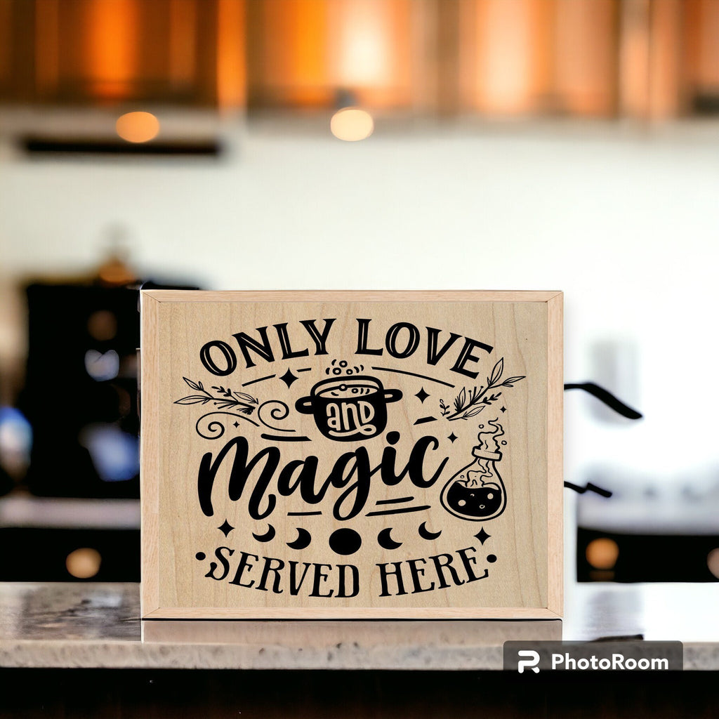 Kitchen Witch Wood Sign: Pagan Wiccan Decor