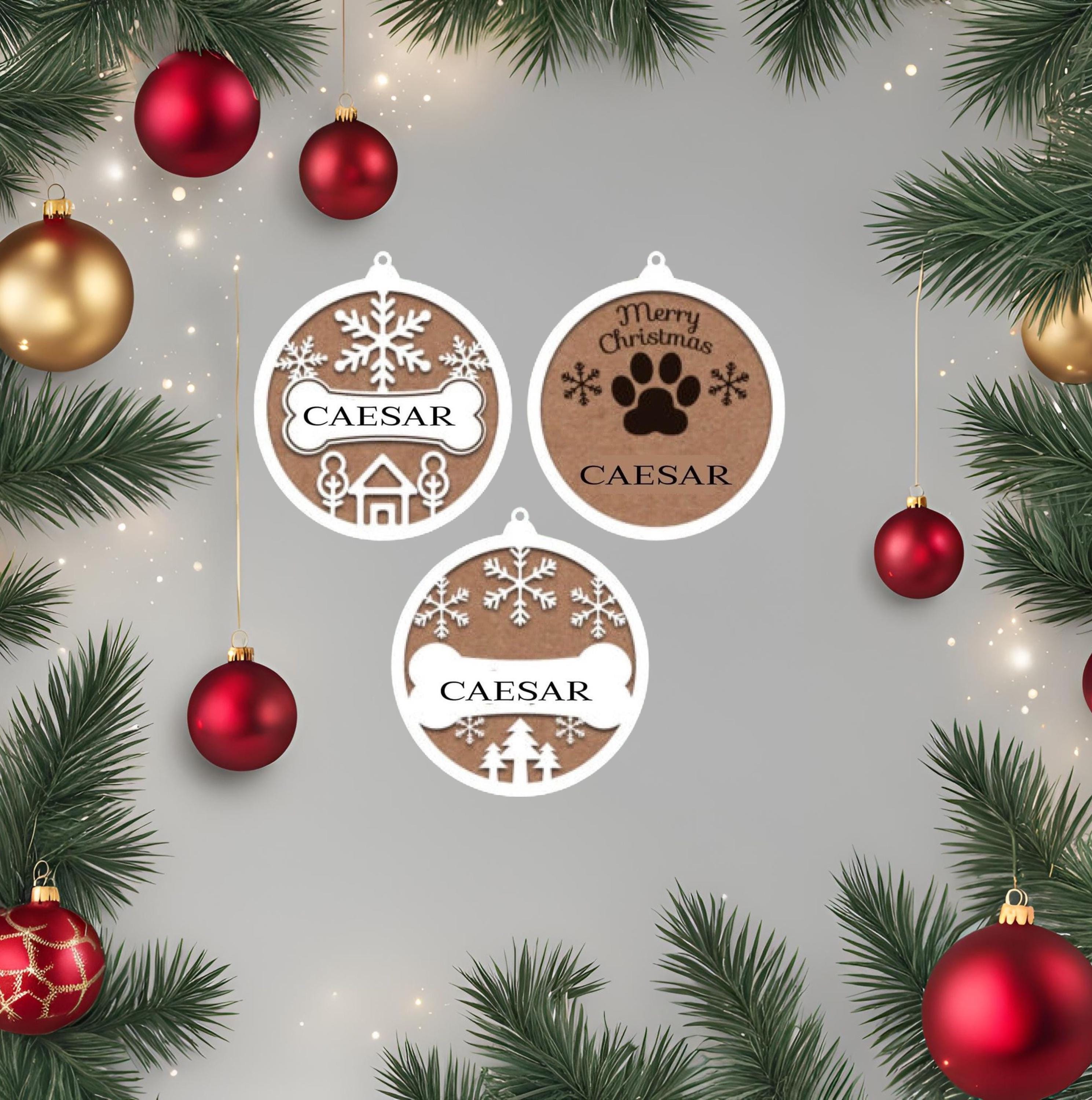 Custom Dog Name Ornament: Handmade Pet Christmas Tree Decoration