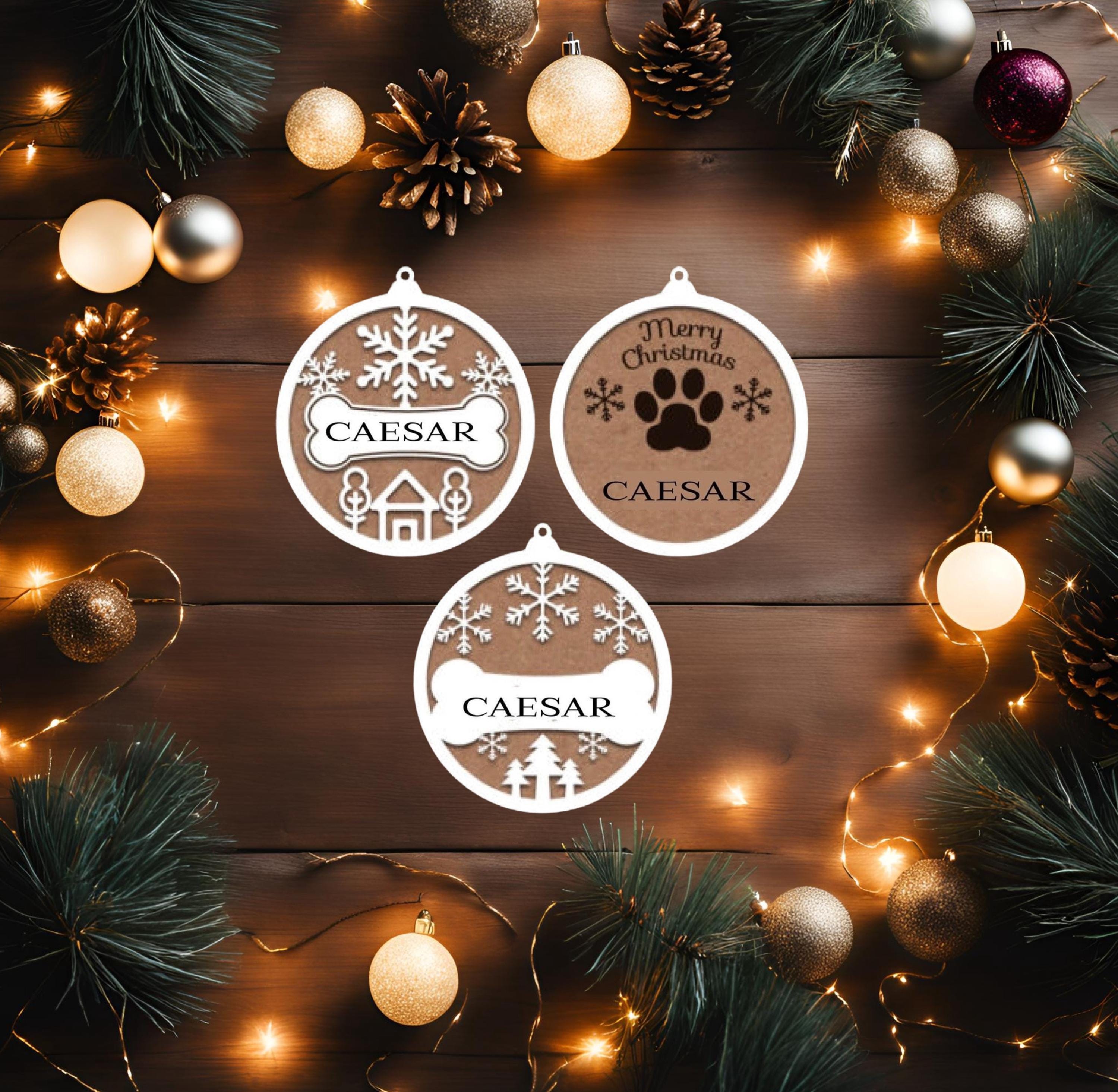 Custom Dog Name Ornament: Handmade Pet Christmas Tree Decoration