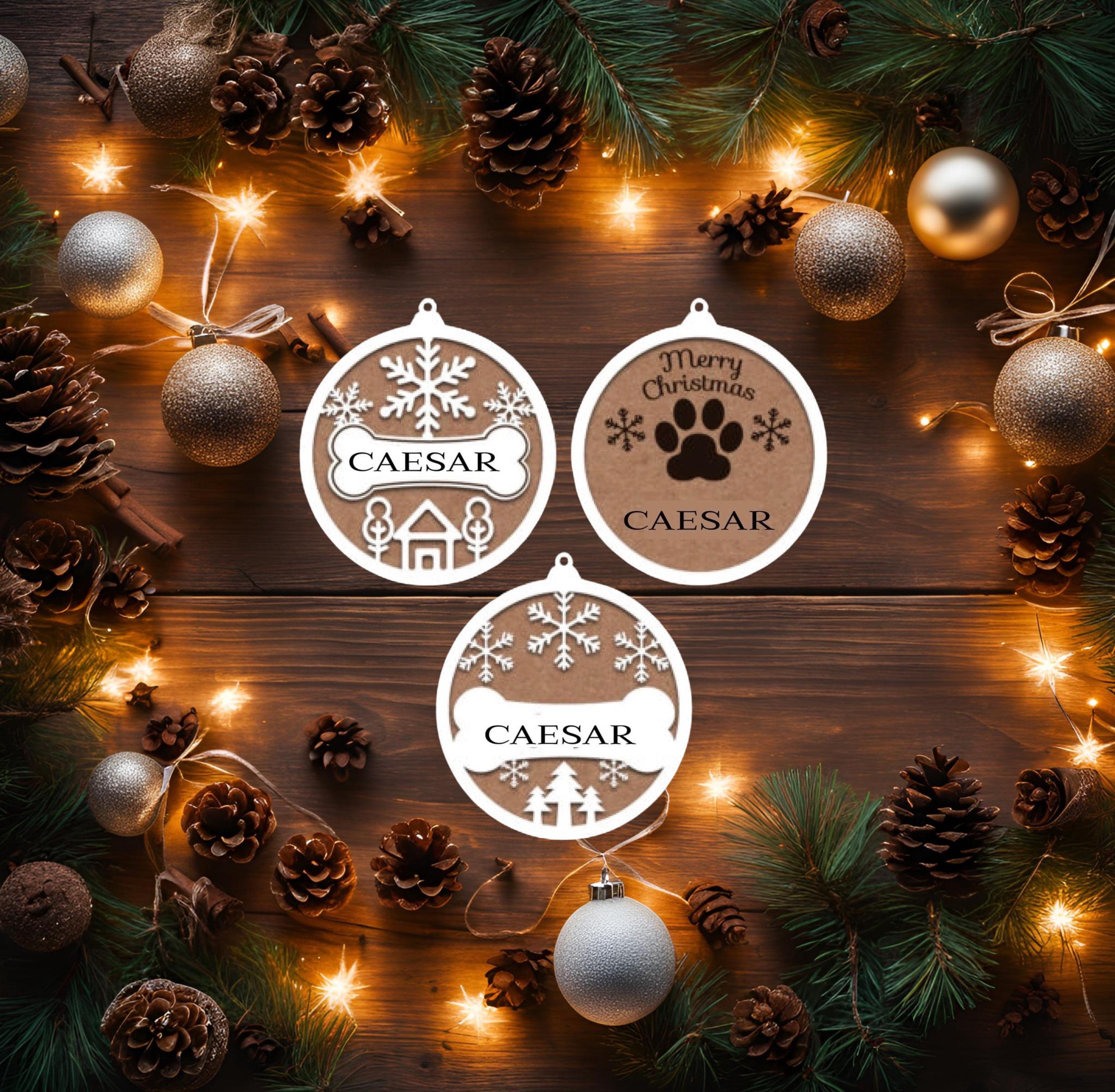 Custom Dog Name Ornament: Handmade Pet Christmas Tree Decoration