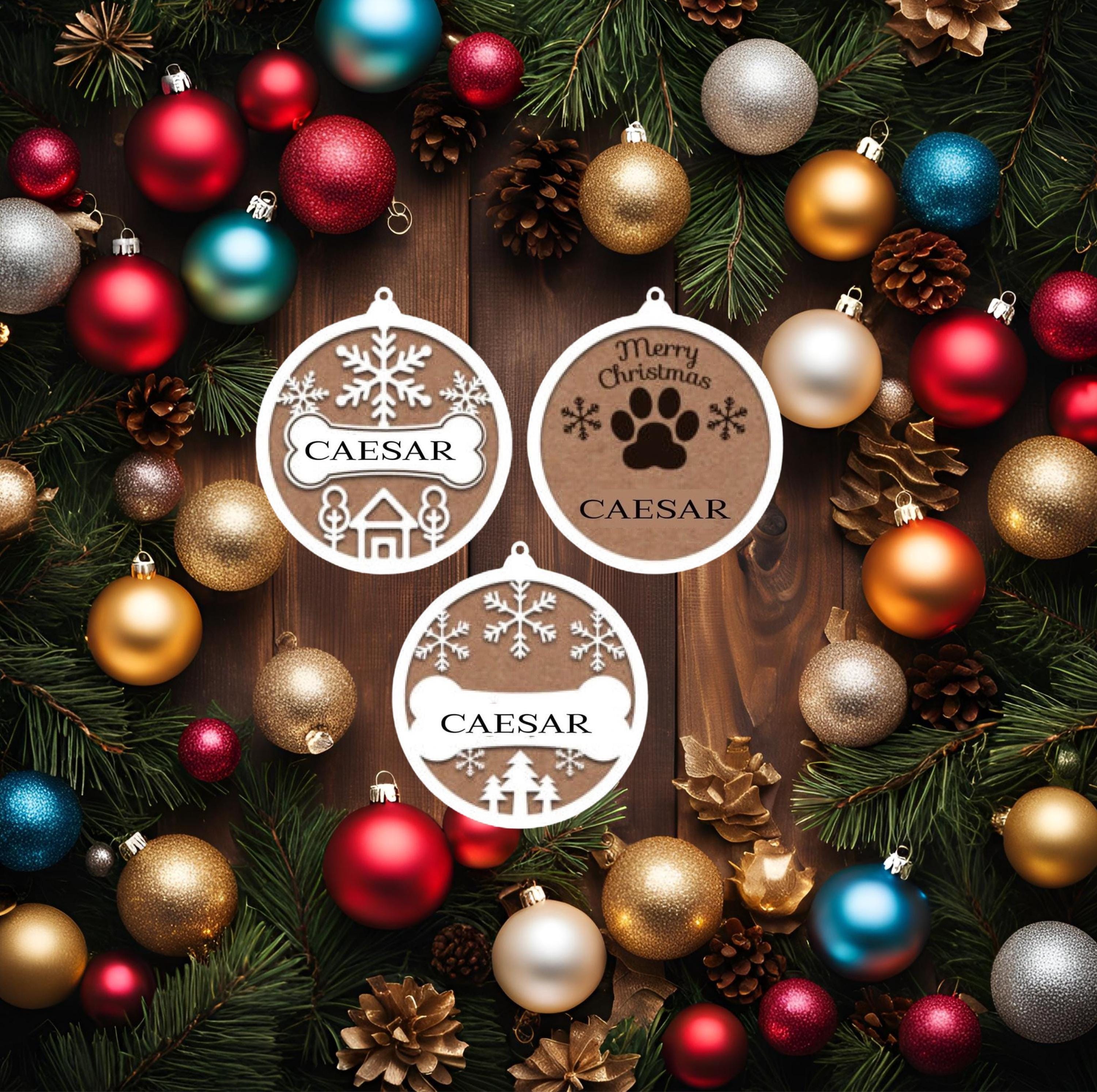 Custom Dog Name Ornament: Handmade Pet Christmas Tree Decoration