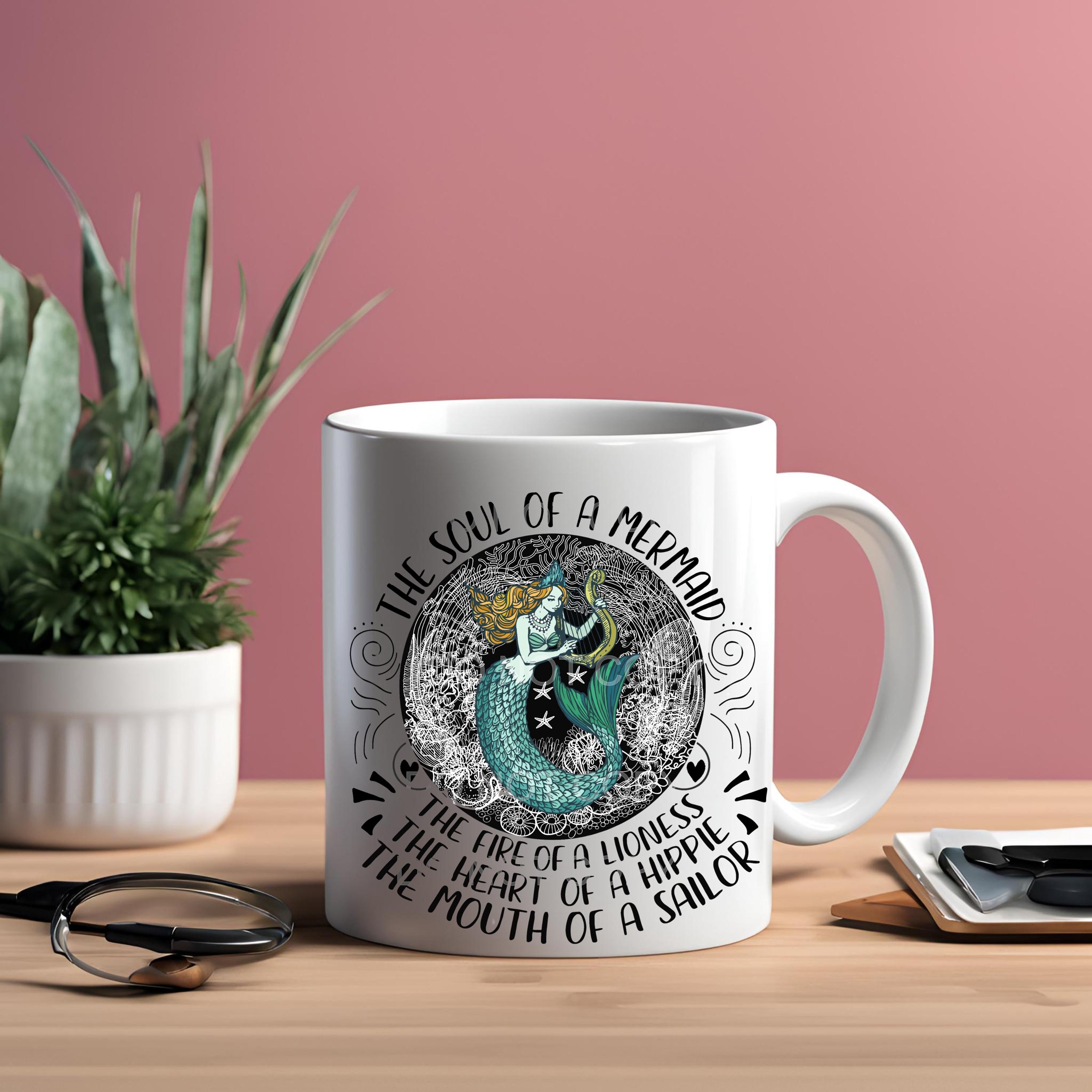 Soul Of A Mermaid, Lioness Hippie Sailor Sublimation Transfer - Ready To Press