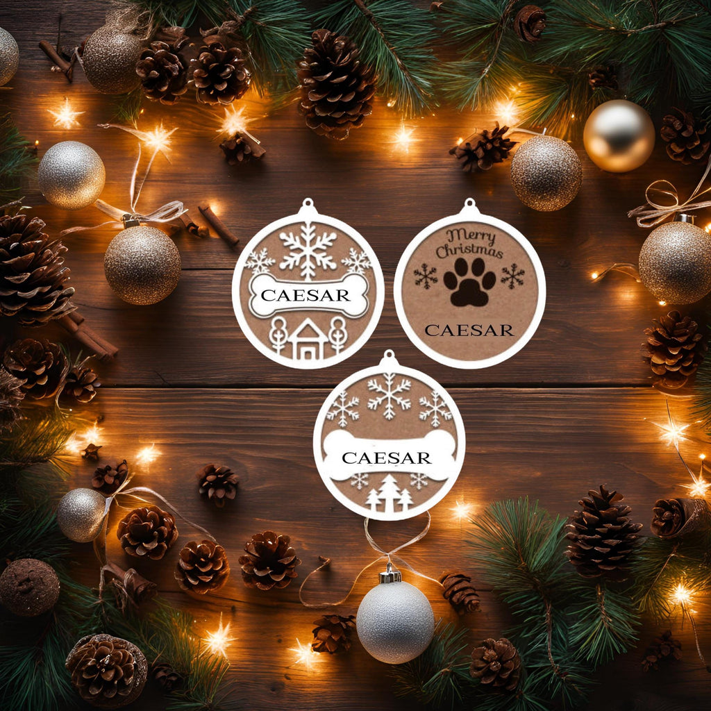 Custom Dog Paw Christmas Ornament: Personalized Yule Tree Decoration