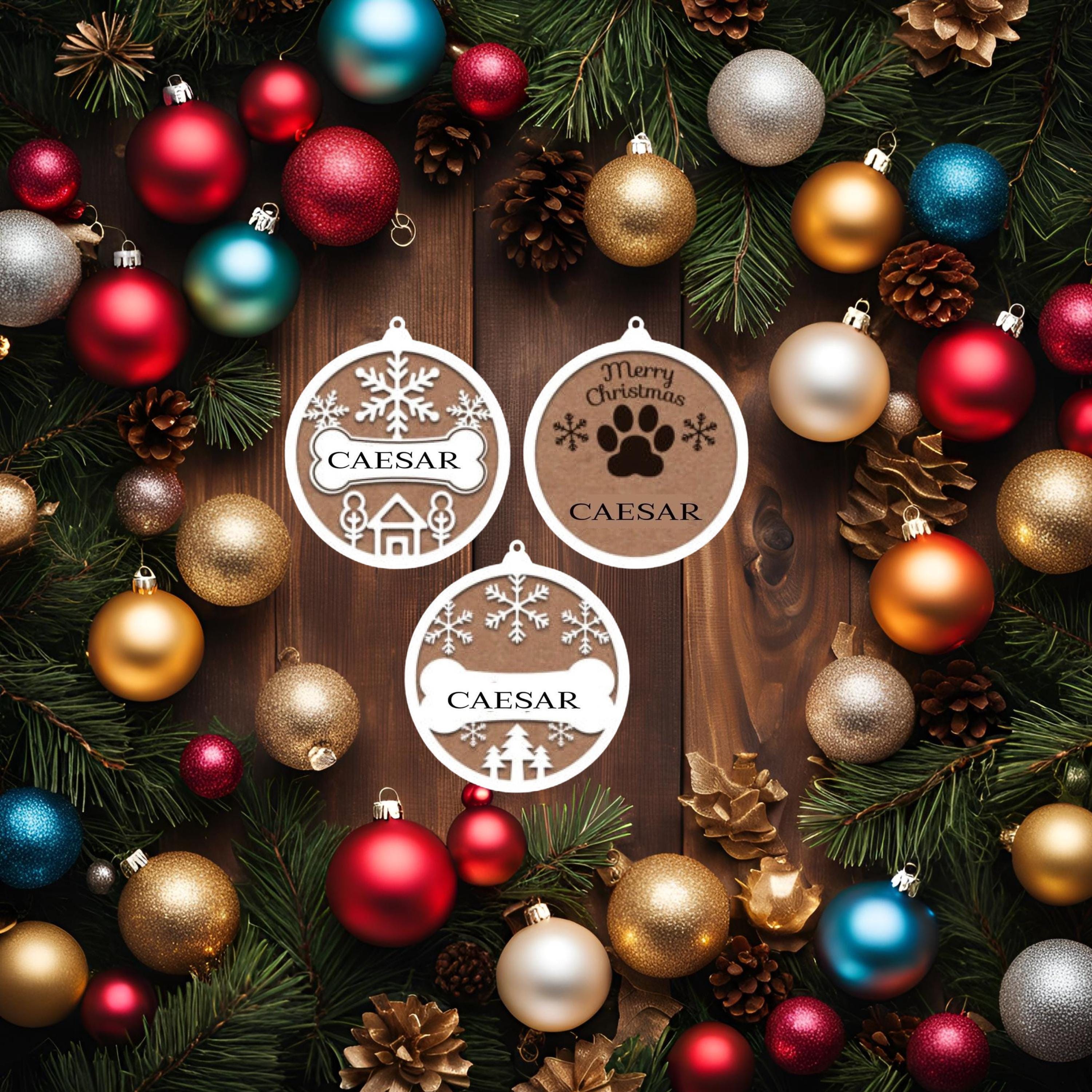 Custom Dog Paw Christmas Ornament: Personalized Yule Tree Decoration