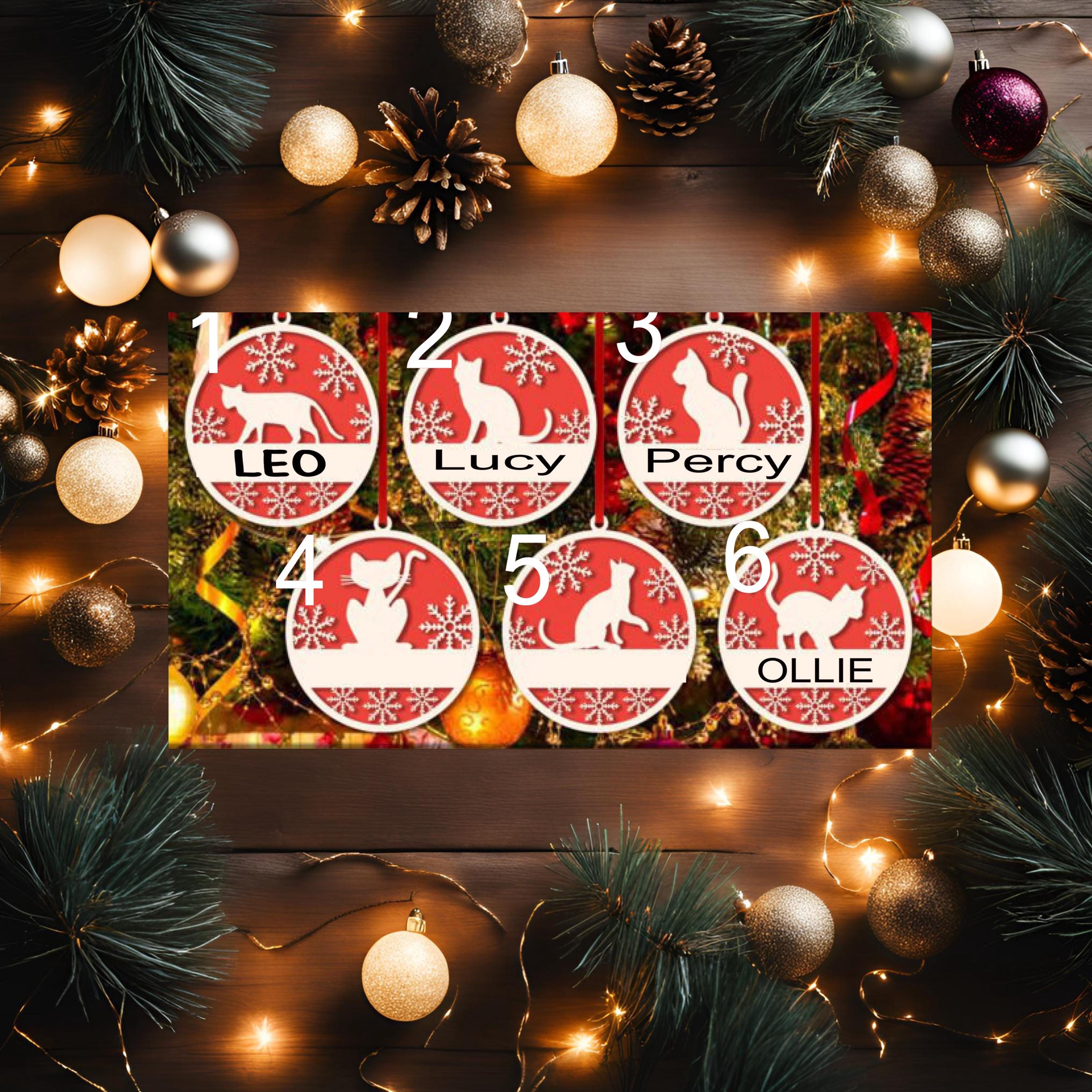 Custom Cat Christmas Ornament: Personalized Yule Tree Decoration