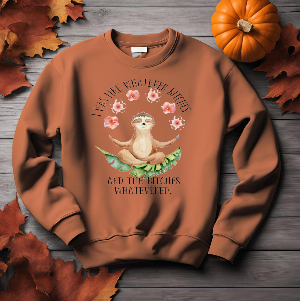 Funny Sloth Bella Canvas Sweatshirt: Sarcastic Animal Lover Unisex Crewneck