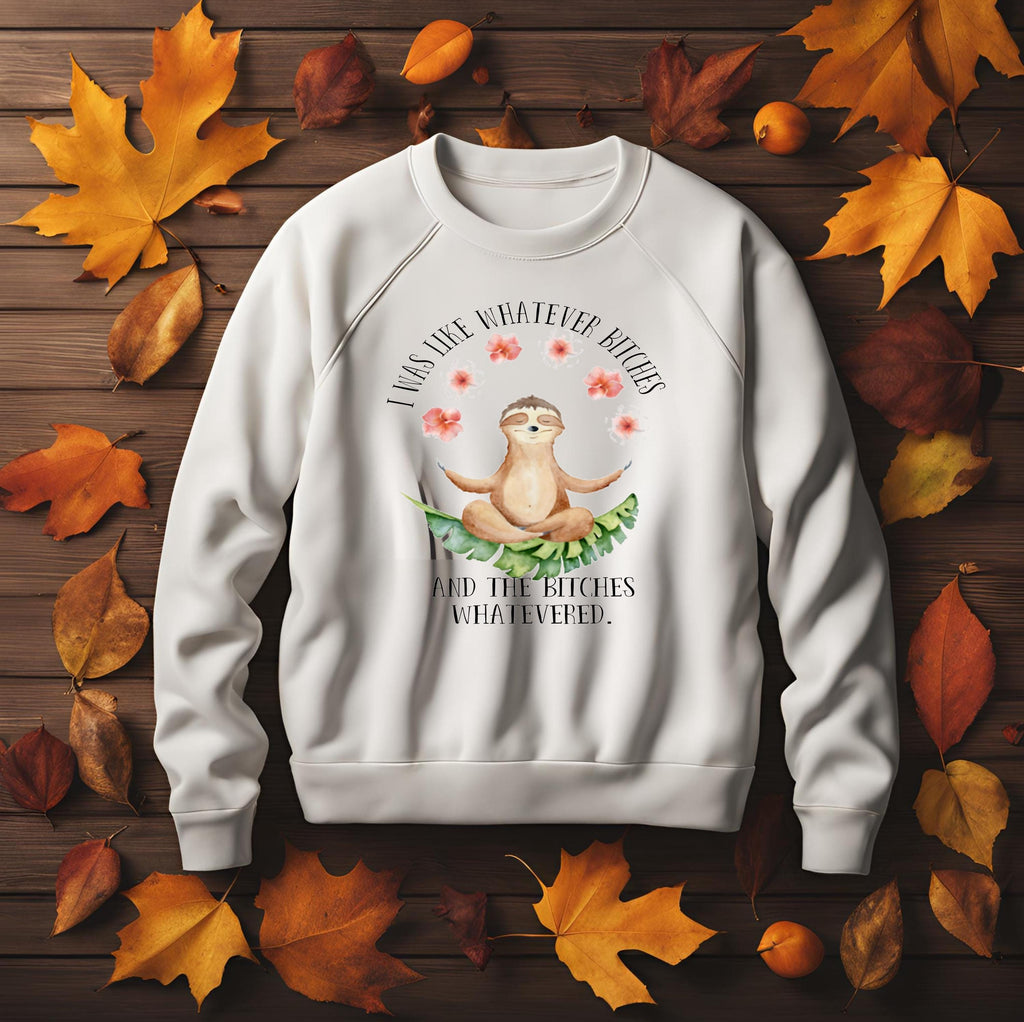 Funny Sloth Bella Canvas Sweatshirt: Sarcastic Animal Lover Unisex Crewneck