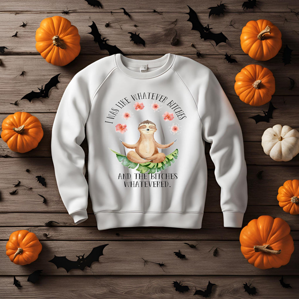 Funny Sloth Bella Canvas Sweatshirt: Sarcastic Animal Lover Unisex Crewneck