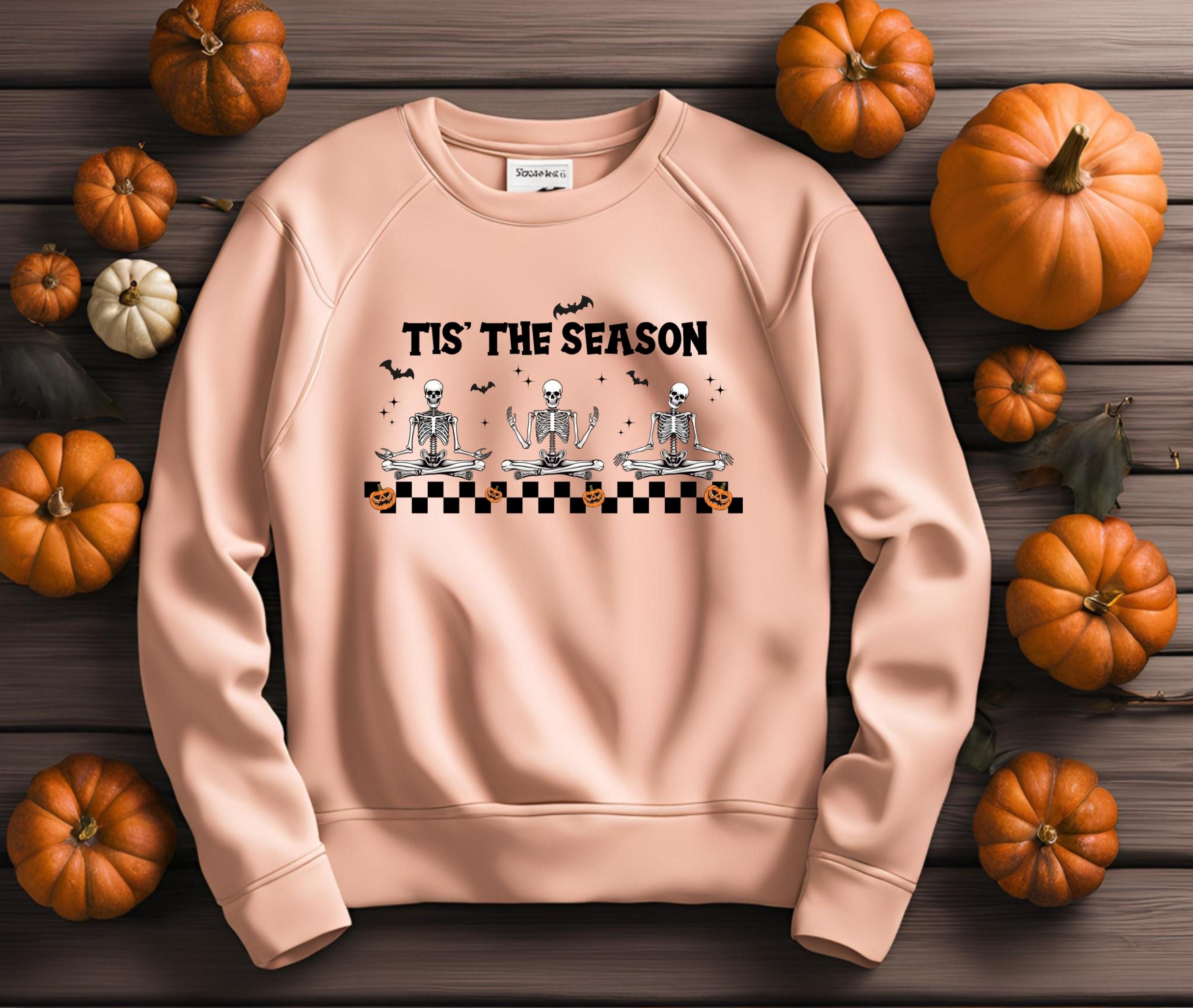 Spooky Season Halloween Sweatshirt: Skeletons, Pumpkins & Bats