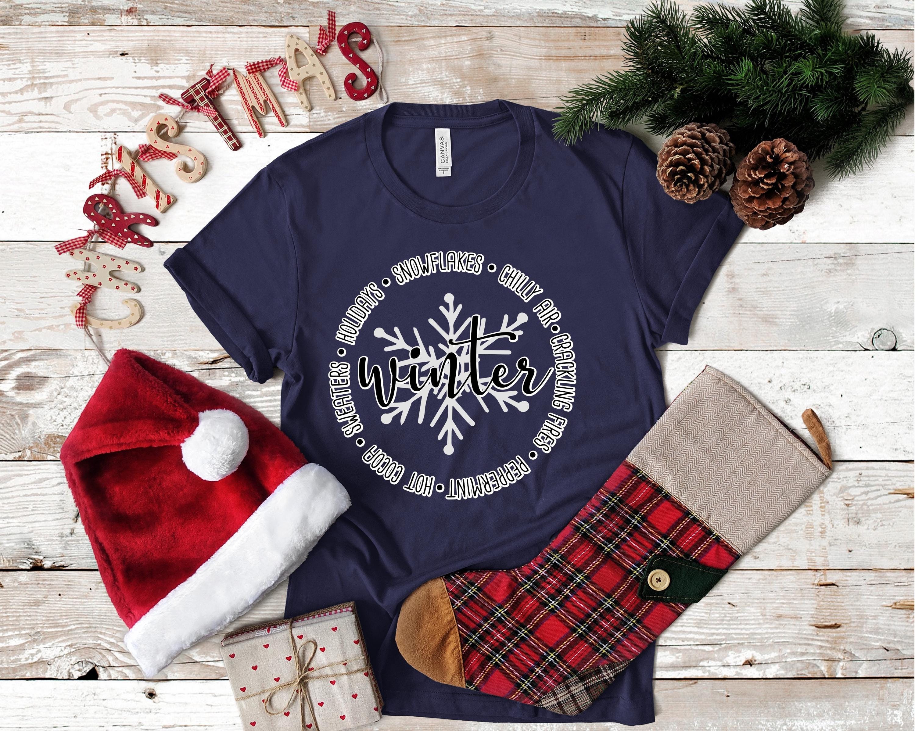 Christmas Snowflake T-Shirt: Bella Canvas Holiday Graphic Tee