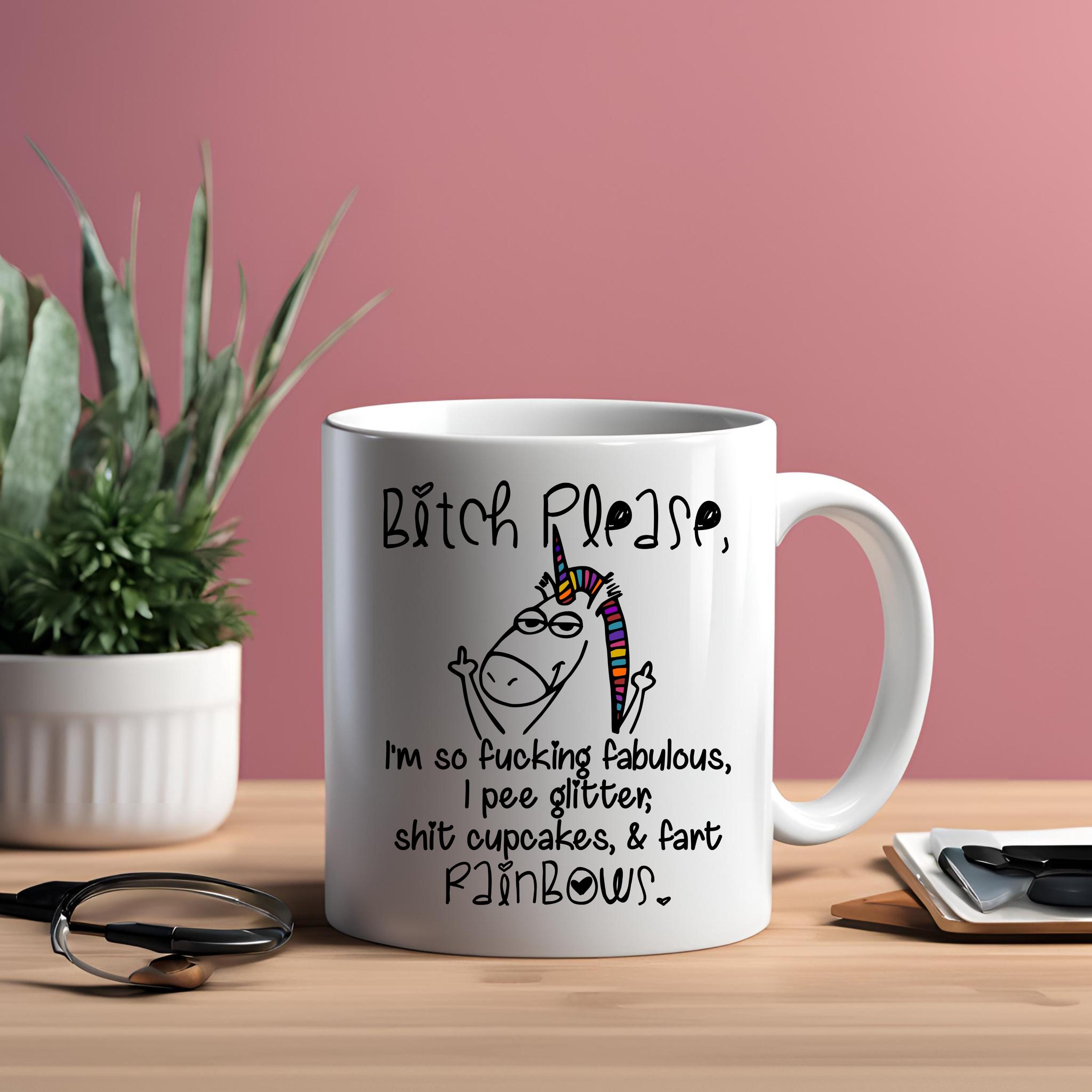 Funny Unicorn Coffee Mug, Sarcastic Design, 15 oz