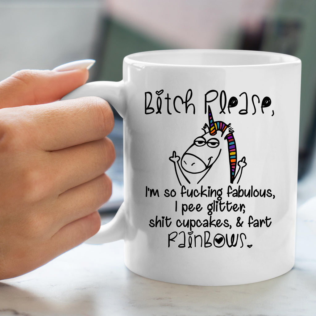 Funny Unicorn Coffee Mug, Sarcastic Design, 15 oz