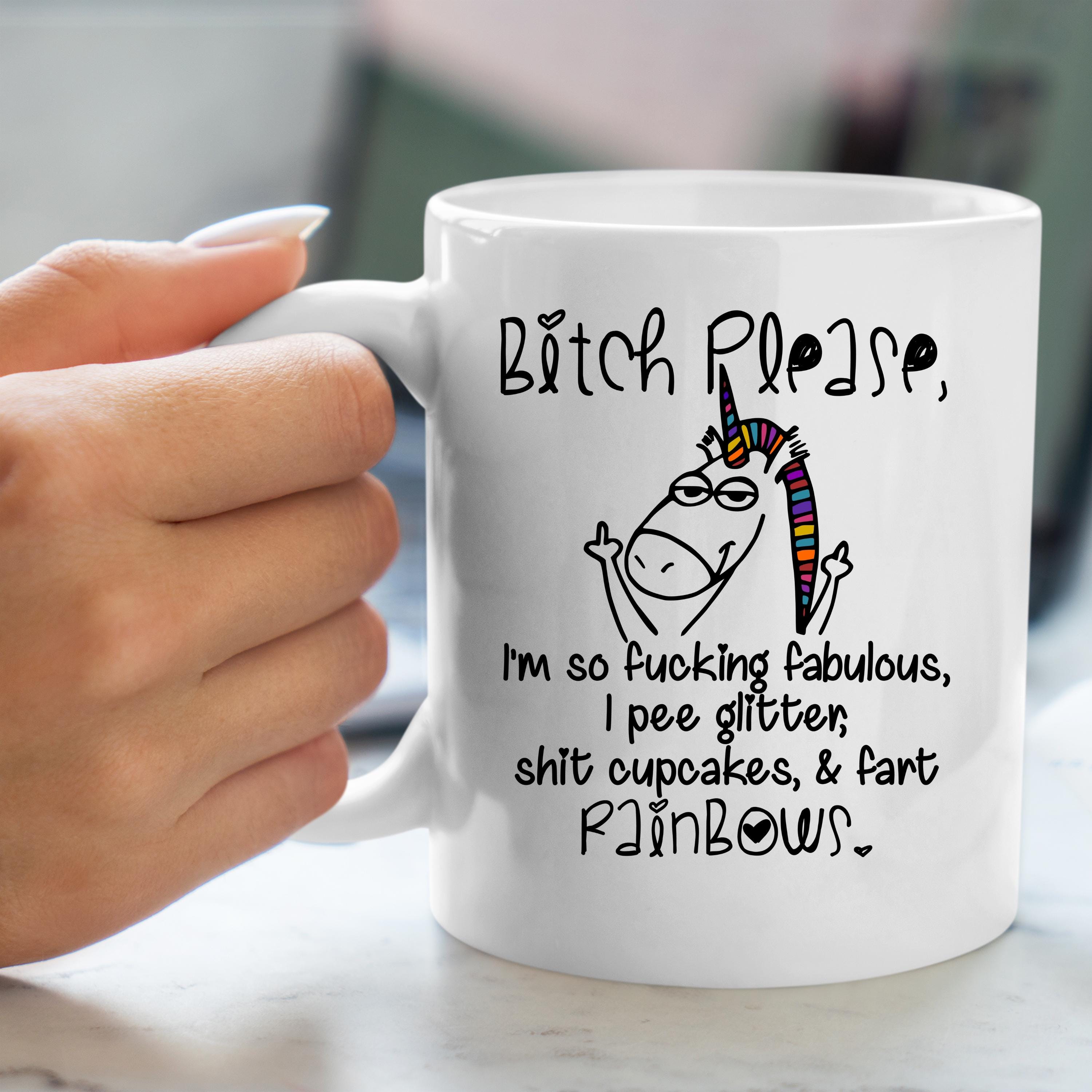 Funny Unicorn Coffee Mug, Sarcastic Design, 15 oz