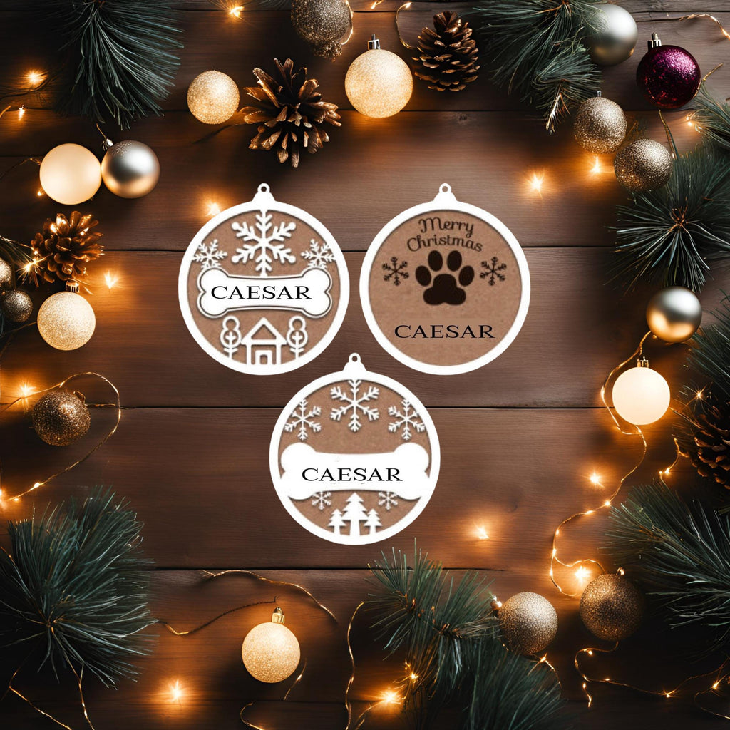 Custom Dog Paw Christmas Ornament: Personalized Yule Tree Decoration