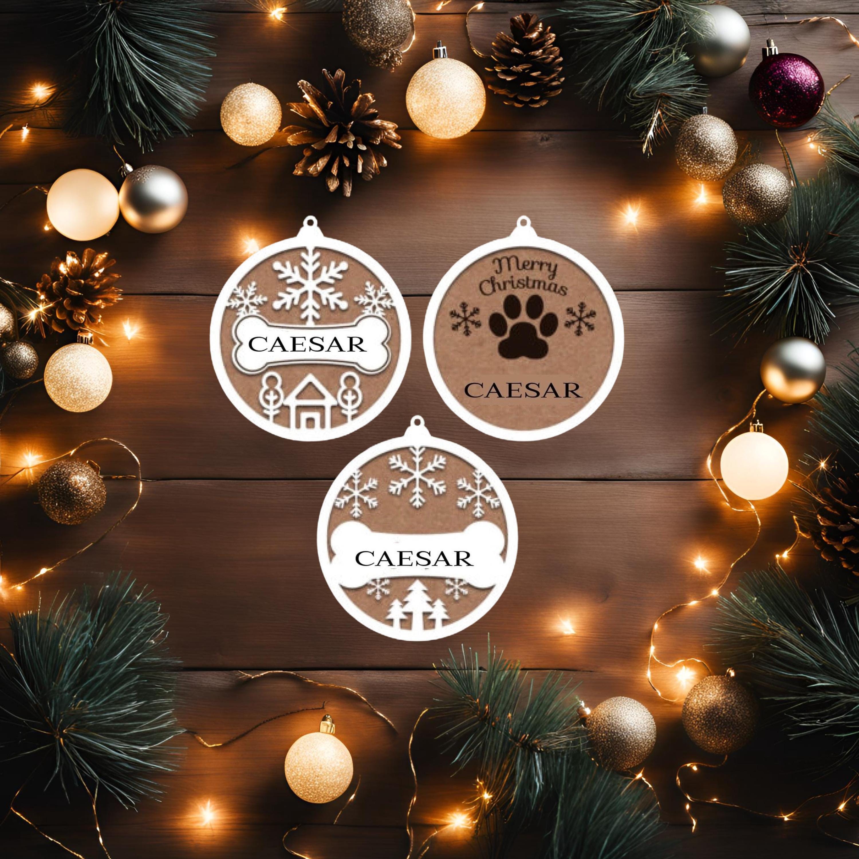 Custom Dog Paw Christmas Ornament: Personalized Yule Tree Decoration