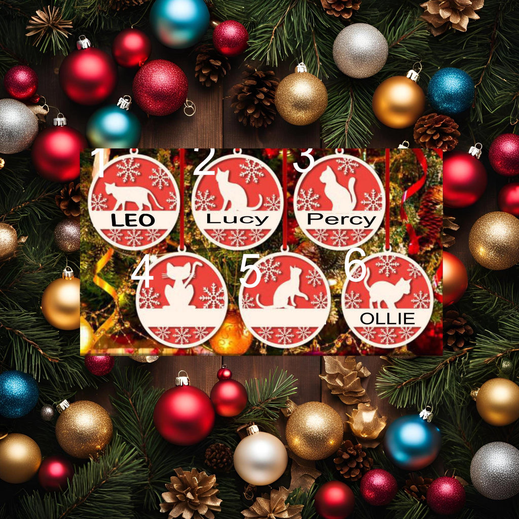 Custom Cat Christmas Ornament: Personalized Yule Tree Decoration