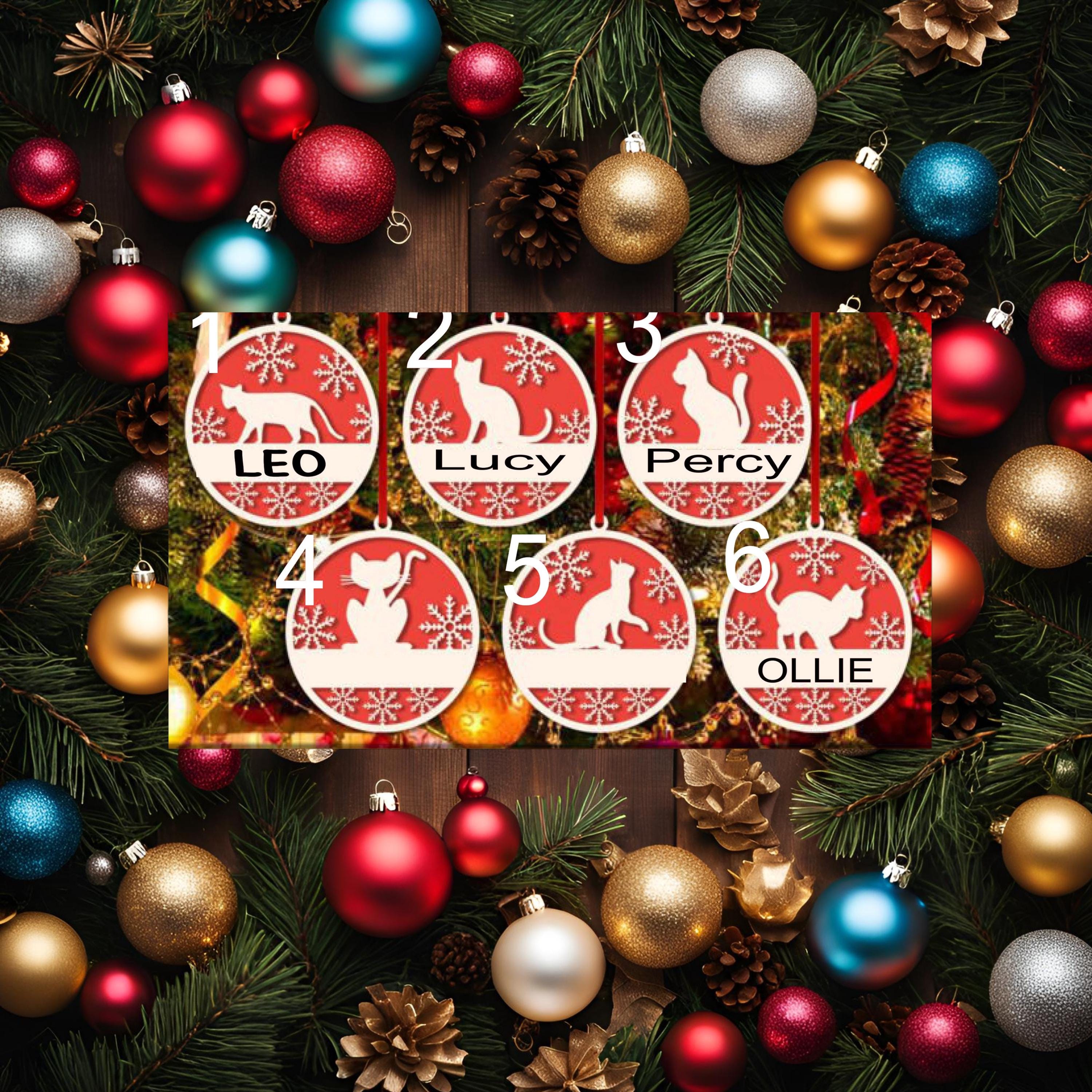 Custom Cat Christmas Ornament: Personalized Yule Tree Decoration