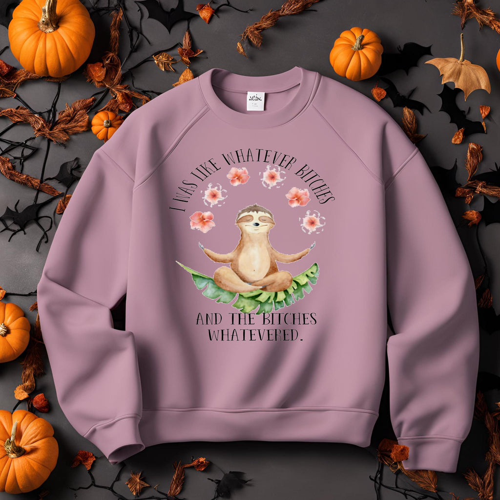 Funny Sloth Bella Canvas Sweatshirt: Sarcastic Animal Lover Unisex Crewneck