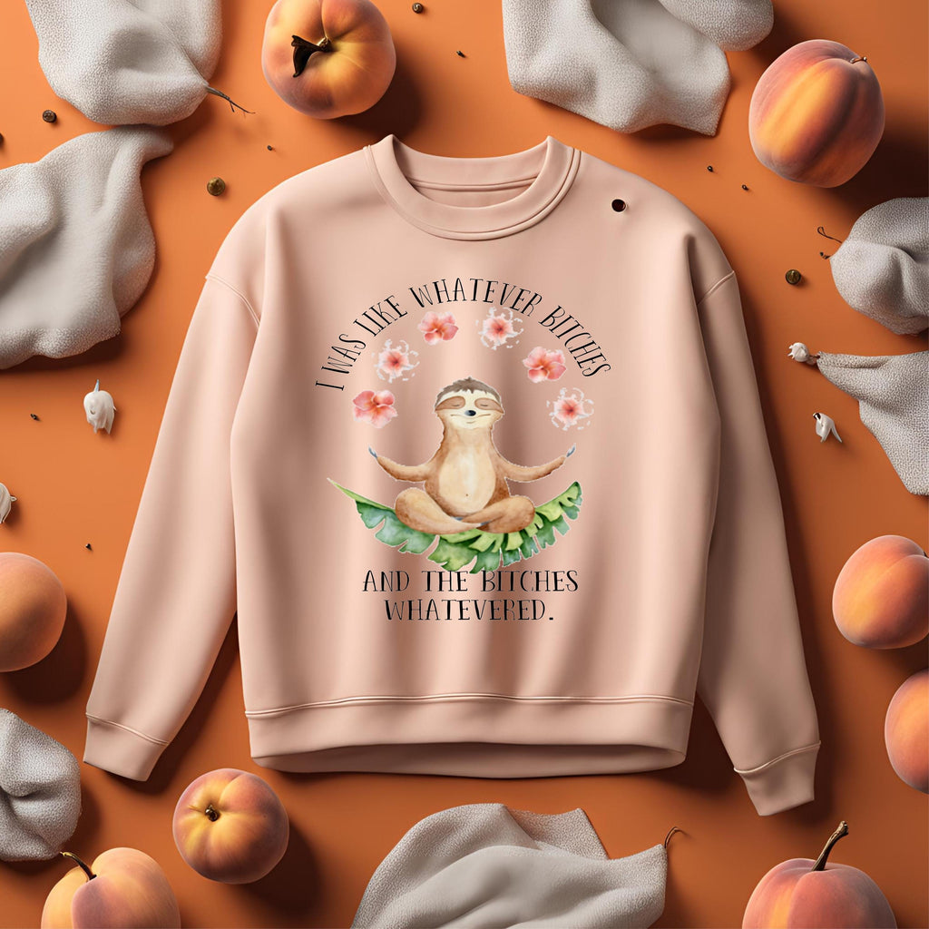 Funny Sloth Bella Canvas Sweatshirt: Sarcastic Animal Lover Unisex Crewneck
