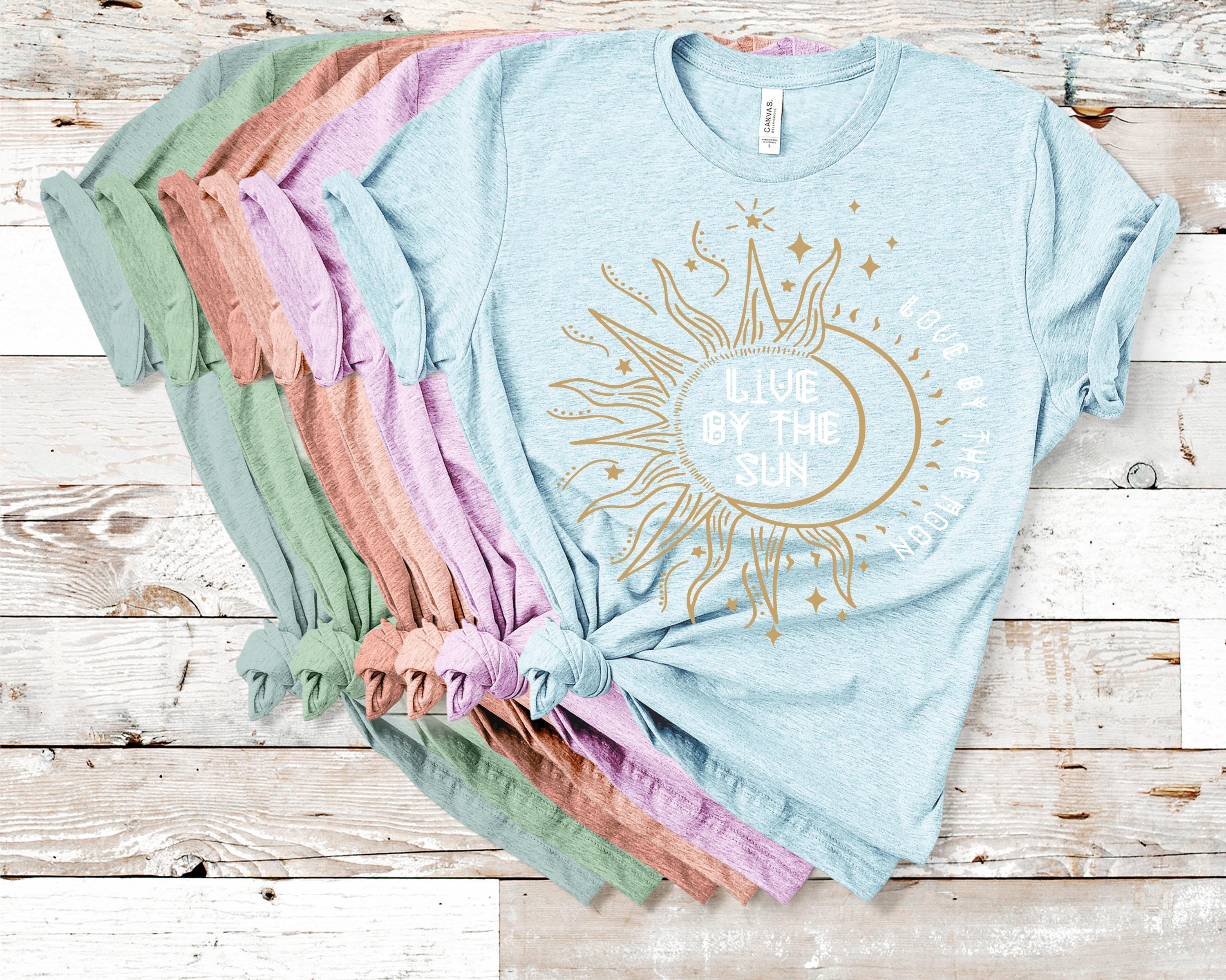 Sun and Moon Graphic Tee: Spiritual Bella Canvas Shirt