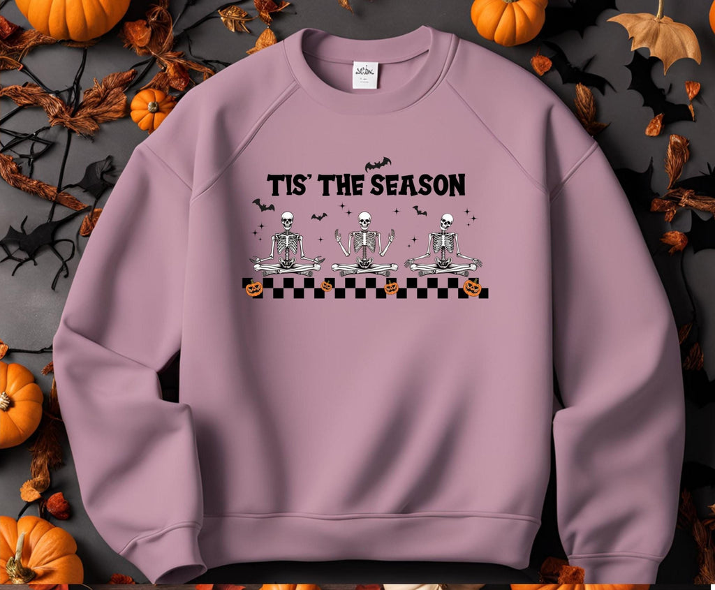 Spooky Season Halloween Sweatshirt: Skeletons, Pumpkins & Bats