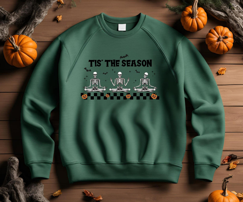 Spooky Season Halloween Sweatshirt: Skeletons, Pumpkins & Bats