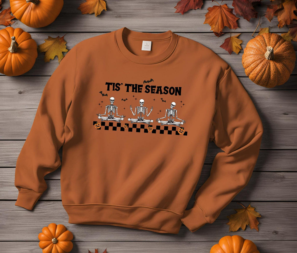 Spooky Season Halloween Sweatshirt: Skeletons, Pumpkins & Bats