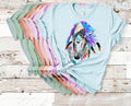 Tribal Horse Graphic Tee: Colorful Boho Bella Canvas Shirt