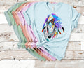 Tribal Horse Graphic Tee: Colorful Boho Bella Canvas Shirt