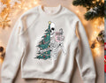 Sorta Merry Sorta Scary, Spooky Christmas Sweatshirt: Skeleton Tree, Gothic Creepmas Bella Canvas