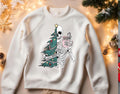 Sorta Merry Sorta Scary, Spooky Christmas Sweatshirt: Skeleton Tree, Gothic Creepmas Bella Canvas