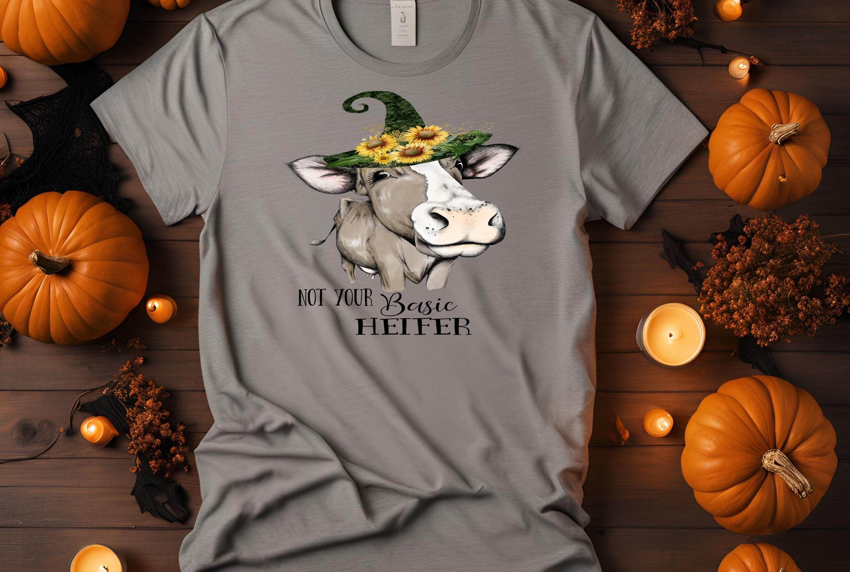 Funny Witch Cow T-Shirt: Halloween Heifer Tee, Farm Owner Gift