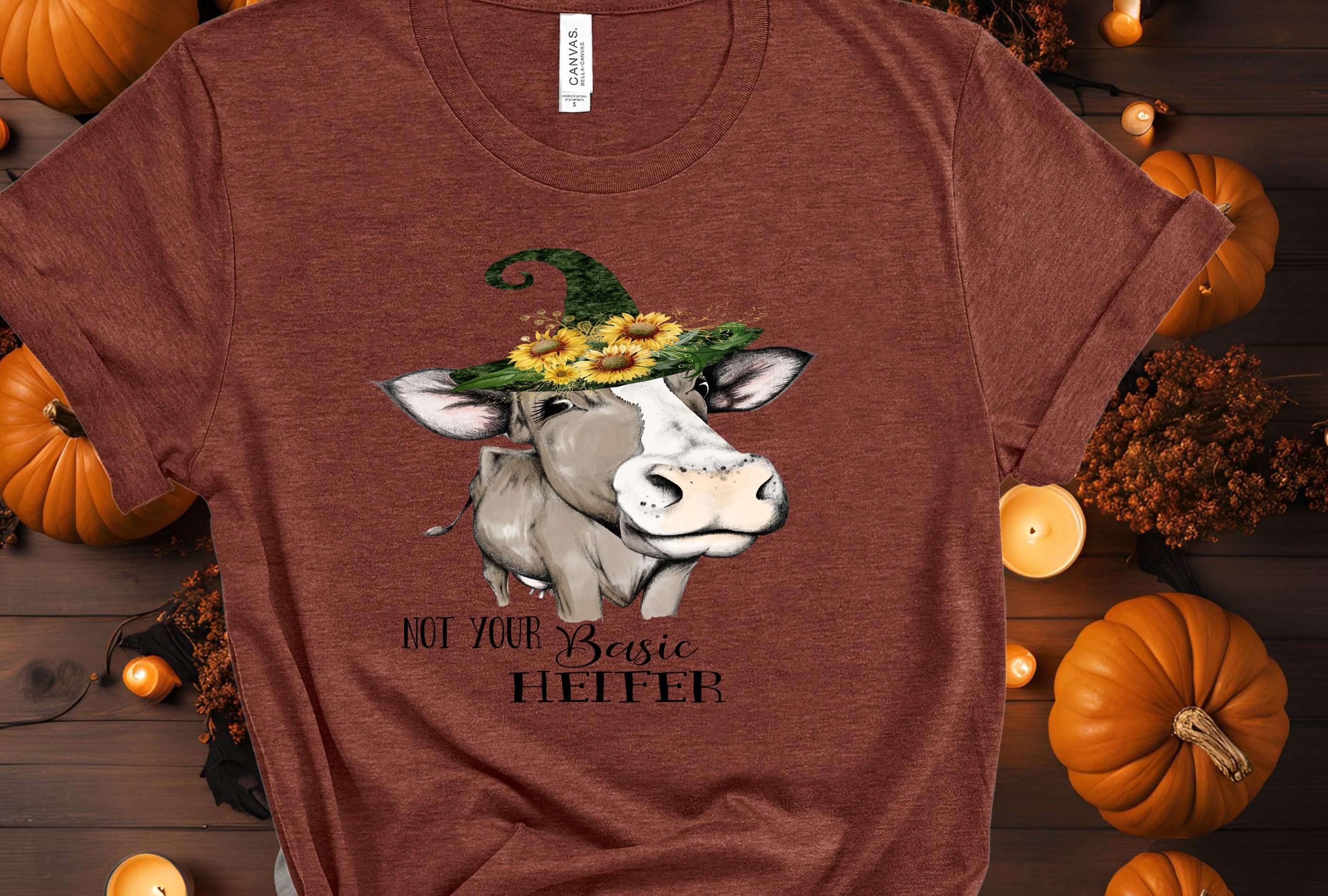 Funny Witch Cow T-Shirt: Halloween Heifer Tee, Farm Owner Gift